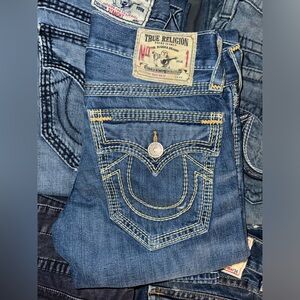 True Religion Ricky Big QT Jeans Mens 29 Flap Pockets